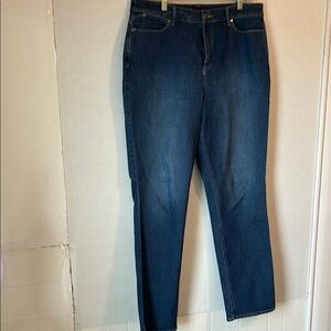 Christopher & Banks High Rise Dark Wash Denim Jean. Size 12